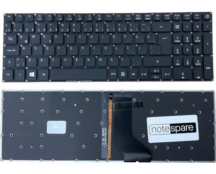 Acer ile Uyumlu Aspire V5-591G NX.G66EY.001 Işıklı Klavye Siyah Tr - tek ebat