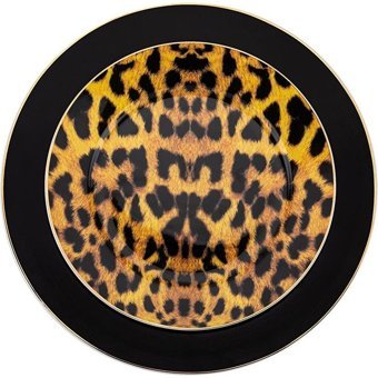 Royal Victoria Leopard Zt17-436 Desenli 41 Parça 6 Kişilik Bone China Kahvaltı Takımı Siyah