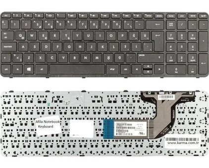 Afila Hp 708168-001 708168-141 710248-001 Notebook Klavyesi (Siyah Tr) - 01-Siyah
