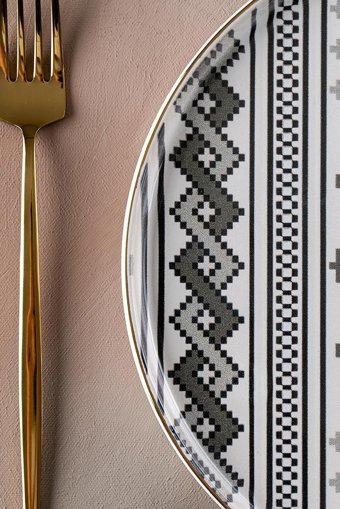 Acar Ethnic Sr-05130 Yuvarlak Desenli 31 Parça Stoneware Kahvaltı Takımı Çok Renkli