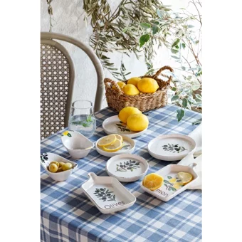 Hoga Zeytin Limon Desenli 8 Parça Seramik Kahvaltı Takımı