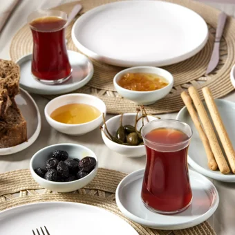 Karaca Cordelia White Yuvarlak 26 Parça 6 Kişilik Porselen Kahvaltı Takımı Mint