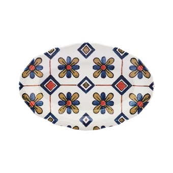 Karaca Joyce Oval-Yuvarlak Desenli 26 Parça 6 Kişilik Stoneware Kahvaltı Takımı Çok Renkli