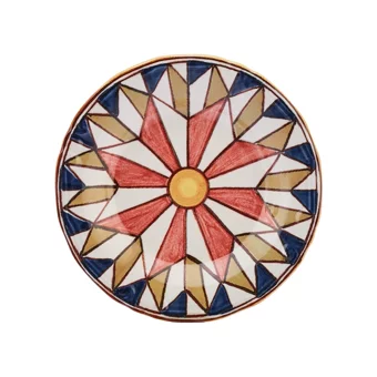 Karaca Joyce Oval-Yuvarlak Desenli 26 Parça 6 Kişilik Stoneware Kahvaltı Takımı Çok Renkli
