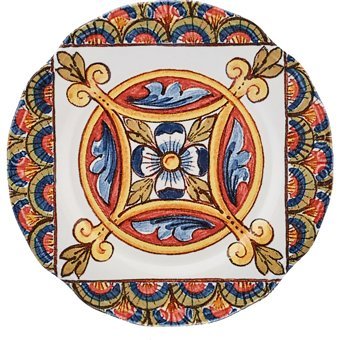 Karaca Joyce Oval-Yuvarlak Desenli 26 Parça 6 Kişilik Stoneware Kahvaltı Takımı Çok Renkli