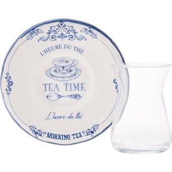 Karaca Antique Yuvarlak Desenli 26 Parça 6 Kişilik Stoneware Seramik Kahvaltı Takımı Mavi