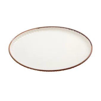Jumbo Terracota Yuvarlak 25 Parça 6 Kişilik Porselen Kahvaltı Takımı Bej