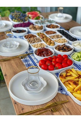 Şirin Eşyalarım Mtfl-016 30 Parça 6 Kişilik Porselen Kahvaltı Takımı Beyaz