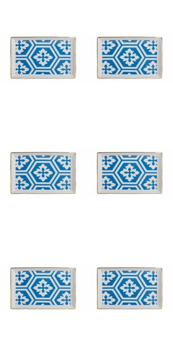 Porland Morocco 04Ap018775 Desenli 6 Parça 6 Kişilik Porselen Kahvaltı Takımı Mavi
