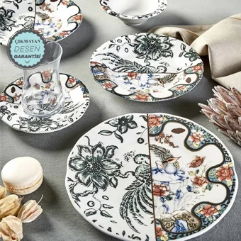 Karaca Anka Yuvarlak Desenli 18 Parça 4 Kişilik Stoneware Seramik
Kahvaltı Takımı Çok Renkli