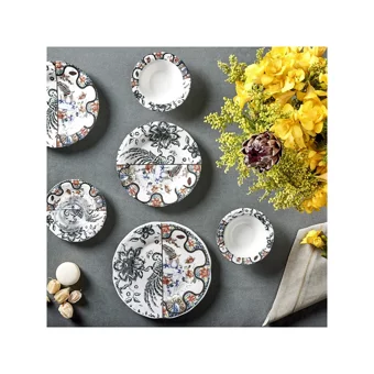 Karaca Anka Yuvarlak Desenli 18 Parça 4 Kişilik Stoneware Seramik
Kahvaltı Takımı Çok Renkli