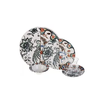 Karaca Anka Yuvarlak Desenli 18 Parça 4 Kişilik Stoneware Seramik
Kahvaltı Takımı Çok Renkli