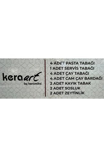 Keramika Ivory Yuvarlak Desenli 19 Parça 4 Kişilik Seramik Kahvaltı Takımı Çok Renkli