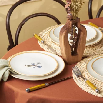 Karaca June Yuvarlak Desenli 18 Parça 6 Kişilik Stoneware Kahvaltı Takımı Çok Renkli