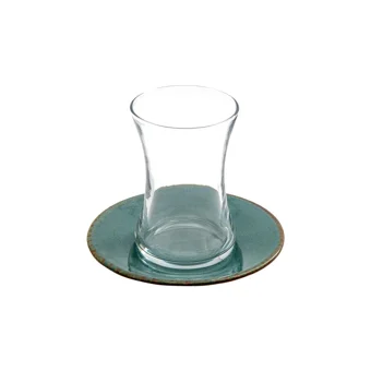 Jumbo Terracota Blue Yuvarlak 25 Parça 6 Kişilik Porselen Kahvaltı Takımı Mavi