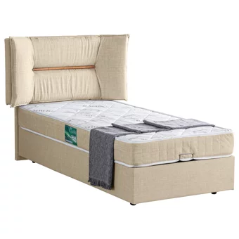 Setay Lizbon 90x190 cm Başlıklı Yataklı Sandıklı Tek Kişilik Baza Seti Krem