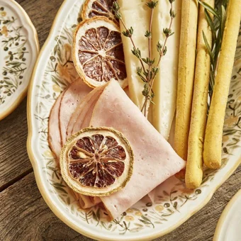 Bella Maison Loren Yuvarlak Desenli 26 Parça 6 Kişilik Stoneware Kahvaltı Takımı Sarı