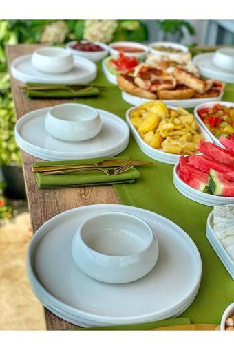 Şirin Eşyalarım Mtfl-011 26 Parça 6 Kişilik Porselen Kahvaltı Takımı Beyaz