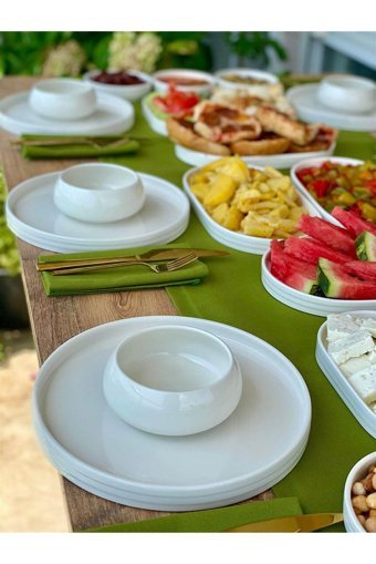 Şirin Eşyalarım Mtfl-011 26 Parça 6 Kişilik Porselen Kahvaltı Takımı Beyaz