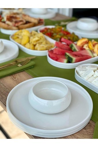 Şirin Eşyalarım Mtfl-011 26 Parça 6 Kişilik Porselen Kahvaltı Takımı Beyaz