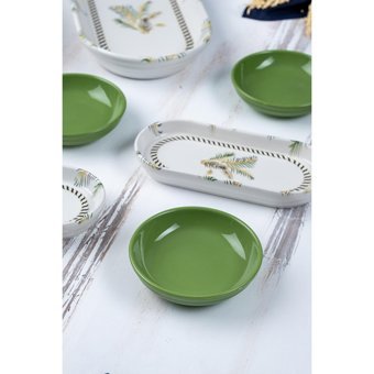Acar Vegas Yuvarlak Desenli 11 Parça 4 Kişilik Stoneware Kahvaltı Takımı Çok Renkli