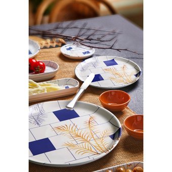 Nandy Home Eylül Desenli 21 Parça 6 Kişilik Seramik Kahvaltı Takımı Beyaz
