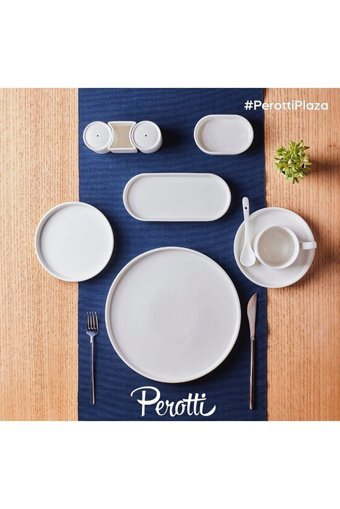 Rossel Premium Perotti Pagoro 35 Parça 6 Kişilik Porselen Kahvaltı Takımı Beyaz