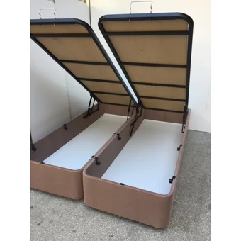 Bengi Ticaret 150 x 200 cm Ayrılabilen Başlıksız Çift Kişilik Sandıklı Baza Kahverengi