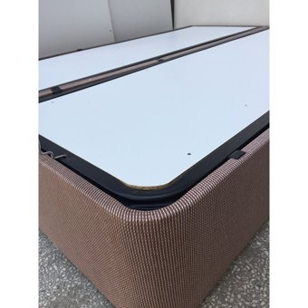 Bengi Ticaret 150 x 200 cm Ayrılabilen Başlıksız Çift Kişilik Sandıklı Baza Kahverengi