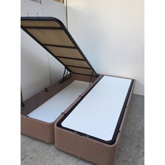 Bengi Ticaret 150 x 200 cm Ayrılabilen Başlıksız Çift Kişilik Sandıklı Baza Kahverengi