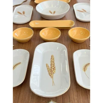 Md Mimoza Dekor Virgo Desenli 41 Parça 6 Kişilik Seramik Kahvaltı Takımı Çok Renkli