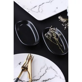 Acar Majori Yuvarlak Desenli 23 Parça 6 Kişilik Stoneware Kahvaltı Takımı Beyaz