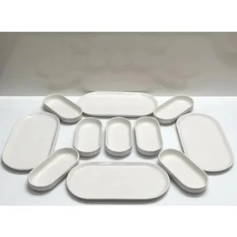 Bestofhome Bhtoo1 Oval 11 Parça 4 Kişilik Cam Kahvaltı Takımı Beyaz