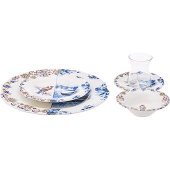 Karaca Leland Birdy Yuvarlak Desenli 26 Parça 6 Kişilik Stoneware Kahvaltı Takımı Çok Renkli