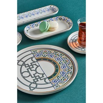Neva Mentol Jülide N3164 26 Parça 6 Kişilik Seramik Kahvaltı Takımı Çok Renkli
