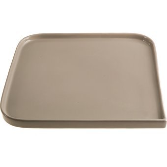 Jumbo Quadro Grey Kare 27 Parça 6 Kişilik Bone China Kahvaltı Takımı Gri