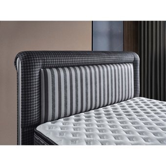 Arleno Bedding Nirvana 160 x 200 cm Ayrılabilen Yataklı Başlıklı Çift Kişilik Sandıklı Baza Seti Siyah