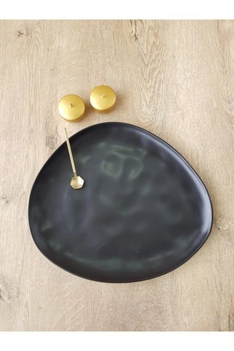 Yaldız Home Tetra Yldz11253687 Desenli 6 Kişilik Stoneware Kahvaltı Takımı Siyah