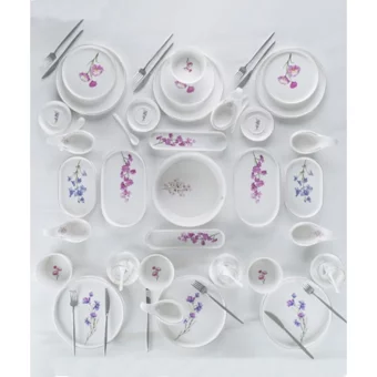 Pierre Cardin Gold Desenli 45 Parça 12 Kişilik Bone China Kahvaltı Takımı Beyaz