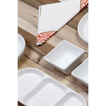 Evimiz Sepette Sepette Oval 9 Parça 2 Kişilik Seramik Kahvaltı Takımı Beyaz