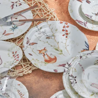 Karaca Yaşam Yuvarlak Desenli 26 Parça 6 Kişilik Stoneware Seramik Kahvaltı Takımı Çok Renkli