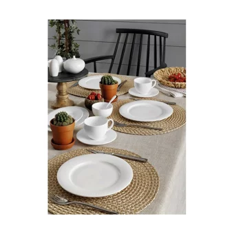 Pierre Cardin Raphael 35 Parça 6 Kişilik Bone China Kahvaltı Takımı Beyaz