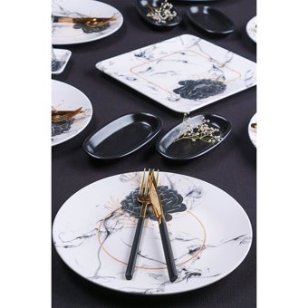 Acar Paradise Yuvarlak Desenli 23 Parça 6 Kişilik Stoneware Kahvaltı Takımı Çok Renkli