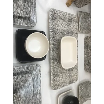 Keramika Kare Kare Desenli 34 Parça 6 Kişilik Seramik Kahvaltı Takımı Çok Renkli