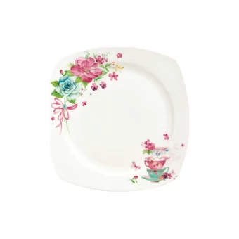 Korkmaz Bonjour Collection A8617 Desenli 30 Parça 6 Kişilik Porselen Kahvaltı Takımı Beyaz