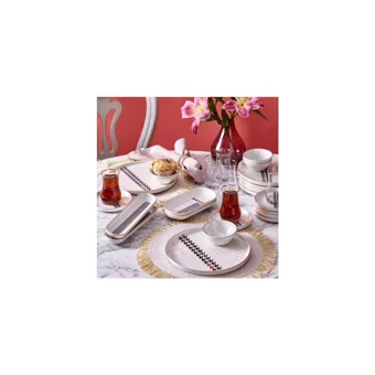 Neva Berry N3257 Desenli 26 Parça 6 Kişilik Porselen Kahvaltı Takımı Çok Renkli