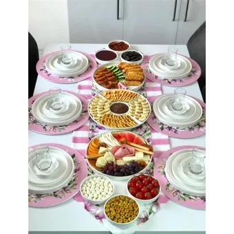 Şirin Eşyalarım 27 Parça 6 Kişilik Porselen Kahvaltı Takımı Beyaz