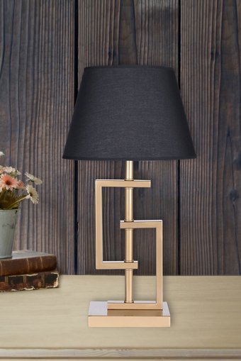 Hmydesign Tendan Siyah Abjr-55 Tekli Kumaş Tek Ayak Abajur Siyah