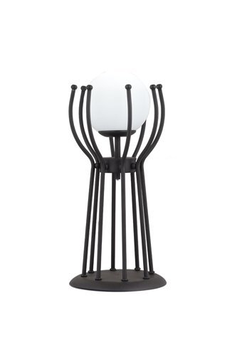 Apliqa Pabna Modern Siyah Tekli Metal Tek Ayak Abajur Siyah