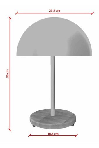 Gloomyhomedesign Arden Mantar Kırmızı Tekli Metal Tek Ayak Abajur Kırmızı